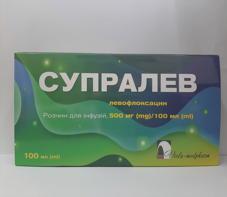 СУПРАЛЕВ розчин для інфузій, 500 мг/100 мл, по 100 мл у контейнері з полівінілхлориду